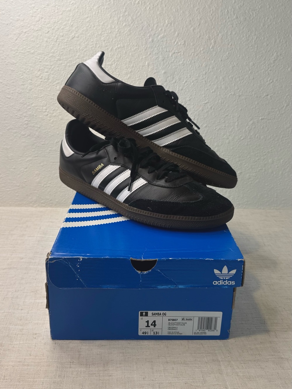 adidas Black and White Samba Low-Top Sneakers